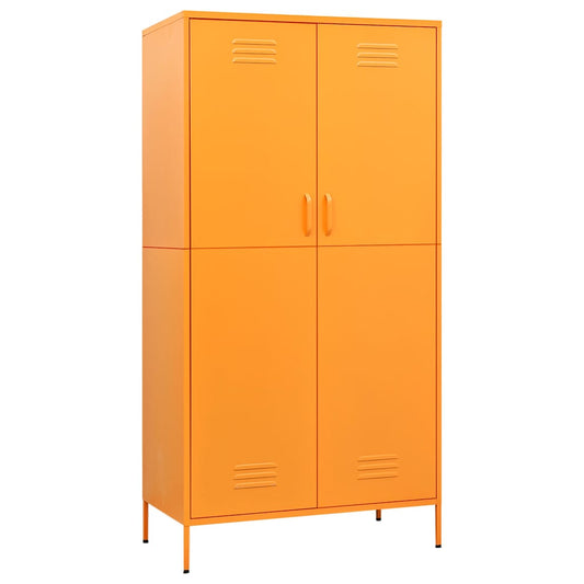 336245 vidaXL Wardrobe Mustard Yellow 90x50x180 cm Steel