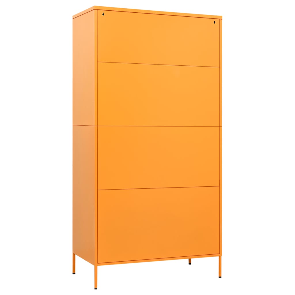 vidaXL Wardrobe Mustard Yellow 90x50x180 cm Steel