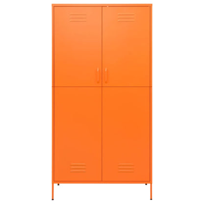 vidaXL Wardrobe Orange 90x50x180 cm Steel