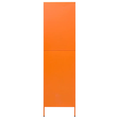 vidaXL Wardrobe Orange 90x50x180 cm Steel