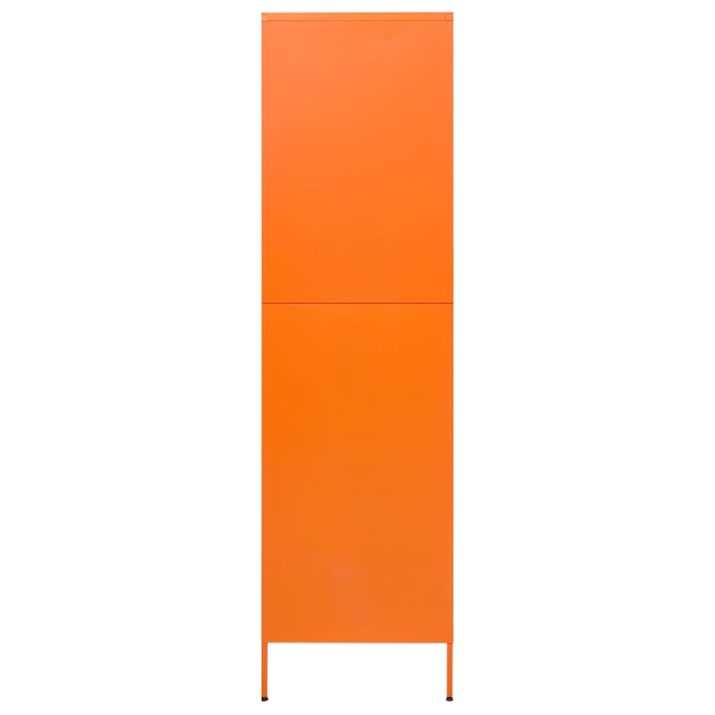 336246 vidaXL Wardrobe Orange 90x50x180 cm Steel