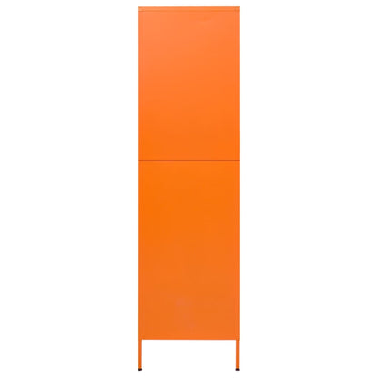 336246 vidaXL Wardrobe Orange 90x50x180 cm Steel