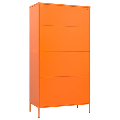 336246 vidaXL Wardrobe Orange 90x50x180 cm Steel