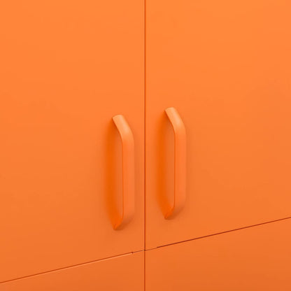 vidaXL Wardrobe Orange 90x50x180 cm Steel
