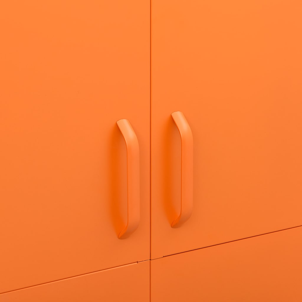 336246 vidaXL Wardrobe Orange 90x50x180 cm Steel