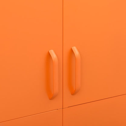 336246 vidaXL Wardrobe Orange 90x50x180 cm Steel