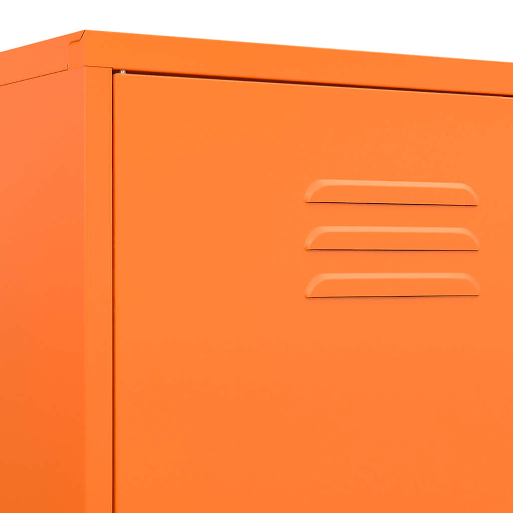 336246 vidaXL Wardrobe Orange 90x50x180 cm Steel