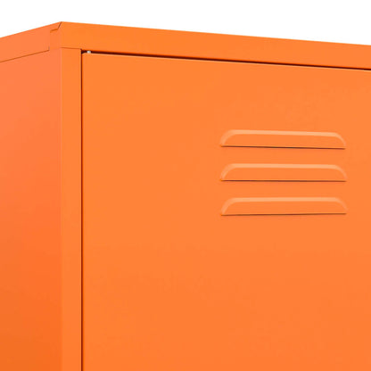 336246 vidaXL Wardrobe Orange 90x50x180 cm Steel