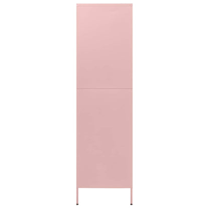336247 vidaXL Wardrobe Pink 90x50x180 cm Steel