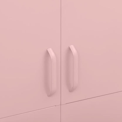 vidaXL Wardrobe Pink 90x50x180 cm Steel