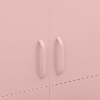 336247 vidaXL Wardrobe Pink 90x50x180 cm Steel