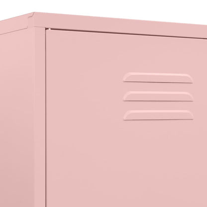 vidaXL Wardrobe Pink 90x50x180 cm Steel