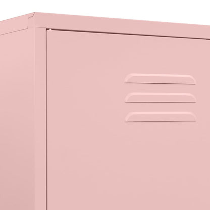 336247 vidaXL Wardrobe Pink 90x50x180 cm Steel