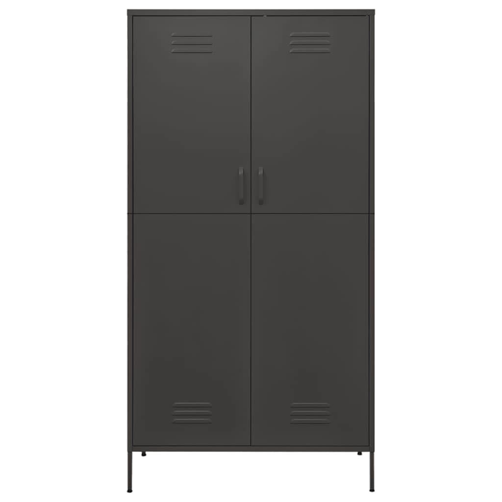vidaXL Wardrobe Anthracite 90x50x180 cm Steel