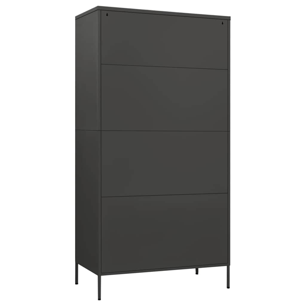 336249 vidaXL Wardrobe Anthracite 90x50x180 cm Steel