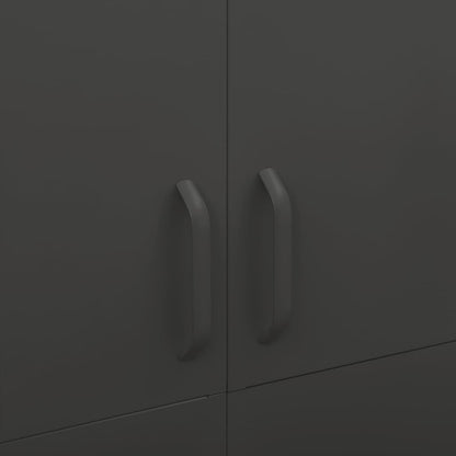 336249 vidaXL Wardrobe Anthracite 90x50x180 cm Steel