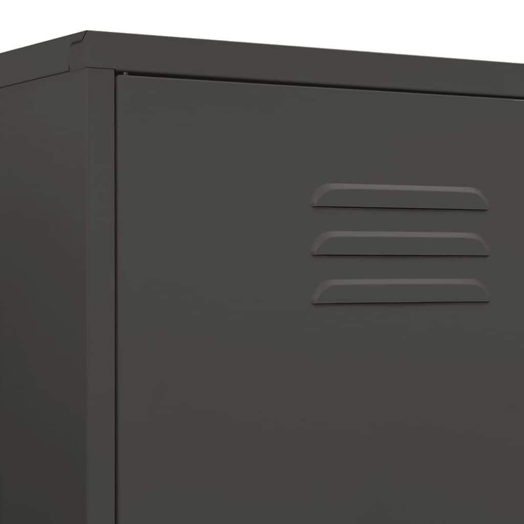 336249 vidaXL Wardrobe Anthracite 90x50x180 cm Steel
