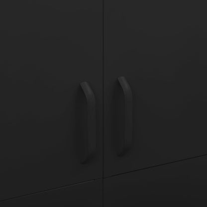 vidaXL Wardrobe Black 90x50x180 cm Steel
