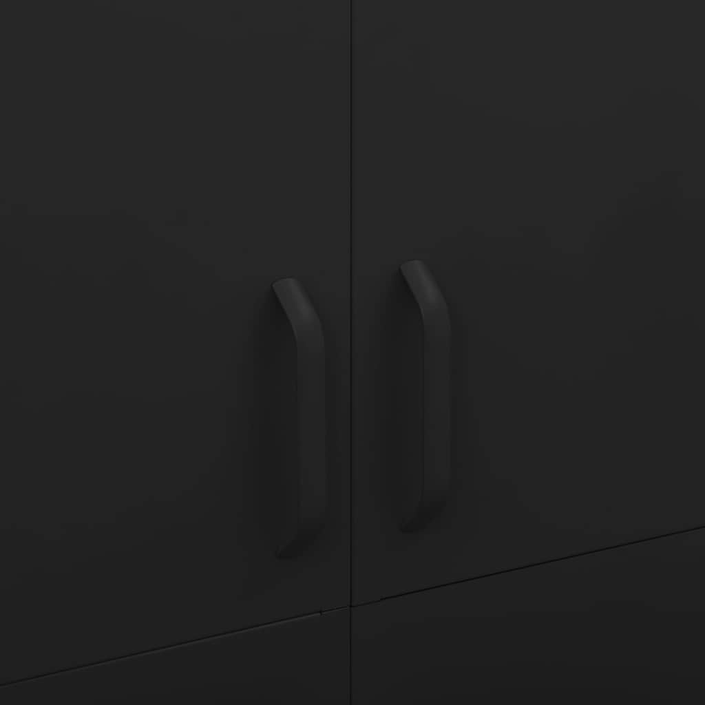 336250 vidaXL Wardrobe Black 90x50x180 cm Steel