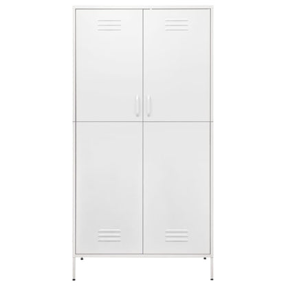 vidaXL Wardrobe White 90x50x180 cm Steel
