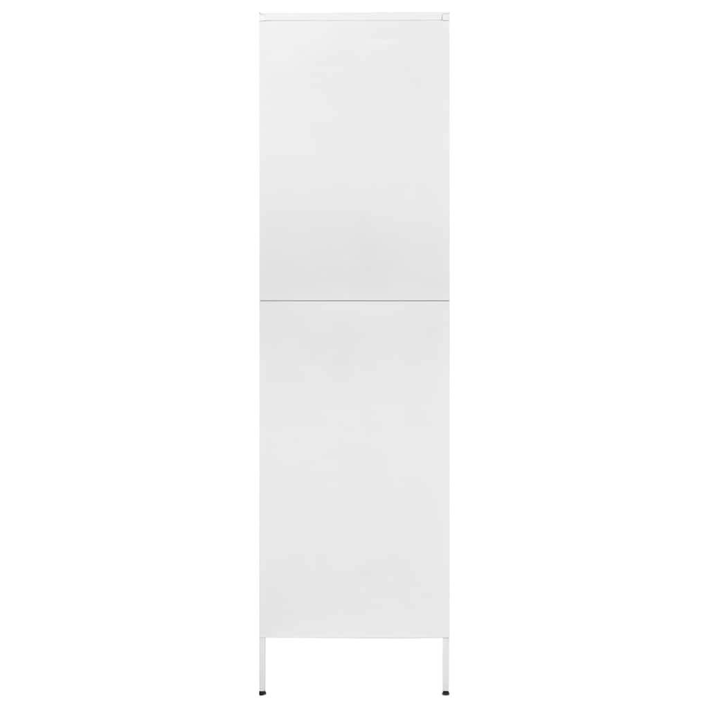 336251 vidaXL Wardrobe White 90x50x180 cm Steel