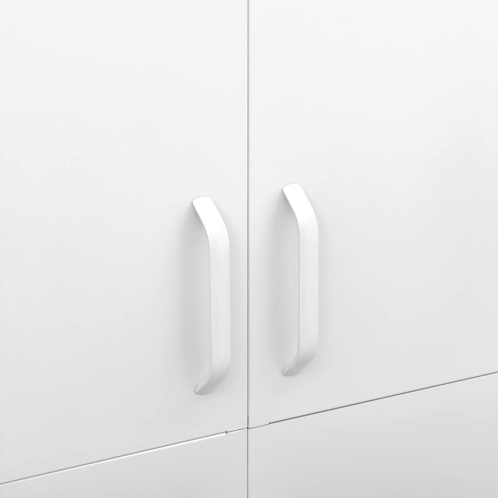 336251 vidaXL Wardrobe White 90x50x180 cm Steel
