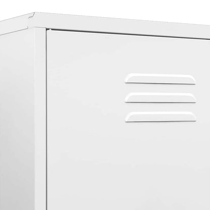 336251 vidaXL Wardrobe White 90x50x180 cm Steel