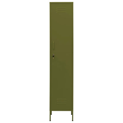 vidaXL Locker Cabinet Olive Green 35x46x180 cm Steel