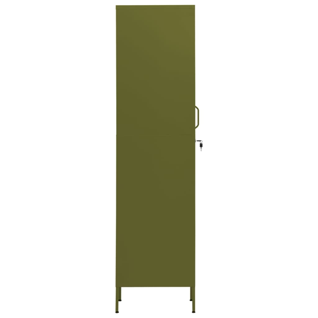 vidaXL Locker Cabinet Olive Green 35x46x180 cm Steel