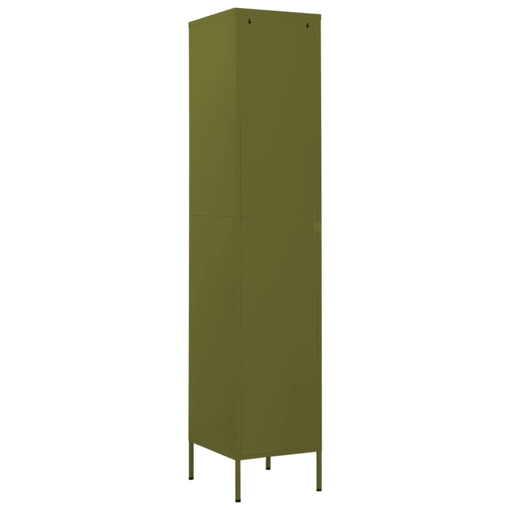 vidaXL Locker Cabinet Olive Green 35x46x180 cm Steel