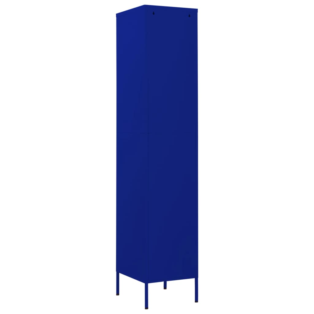 vidaXL Locker Cabinet Navy Blue 35x46x180 cm Steel