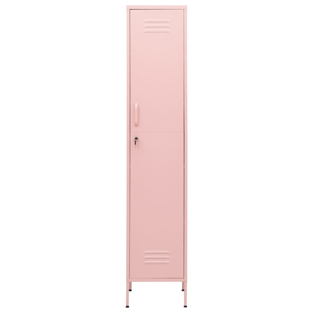vidaXL Locker Cabinet Pink 35x46x180 cm Steel