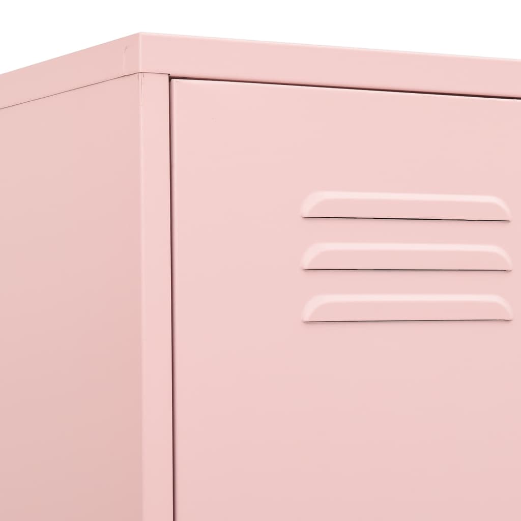 vidaXL Locker Cabinet Pink 35x46x180 cm Steel