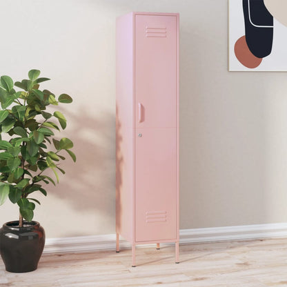 vidaXL Locker Cabinet Pink 35x46x180 cm Steel