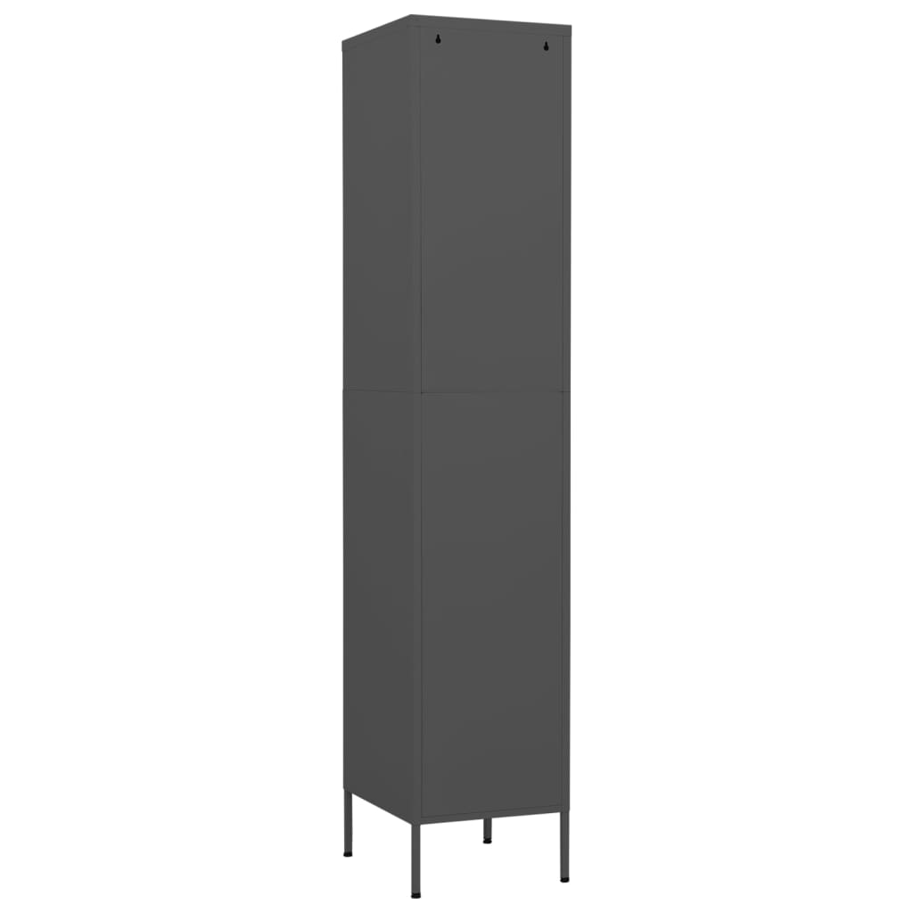 vidaXL Locker Cabinet Anthracite 35x46x180 cm Steel