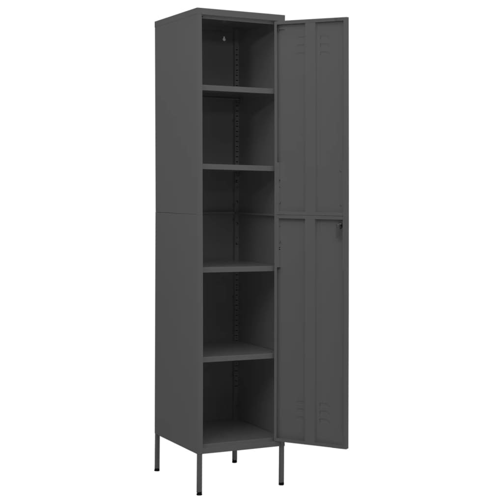 vidaXL Locker Cabinet Anthracite 35x46x180 cm Steel
