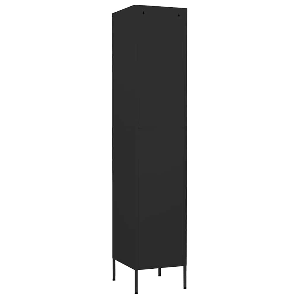 vidaXL Locker Cabinet Black 35x46x180 cm Steel