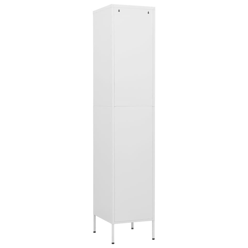 vidaXL Locker Cabinet White 35x46x180 cm Steel