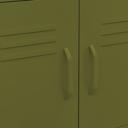 vidaXL Storage Cabinet Olive Green 60x35x56 cm Steel