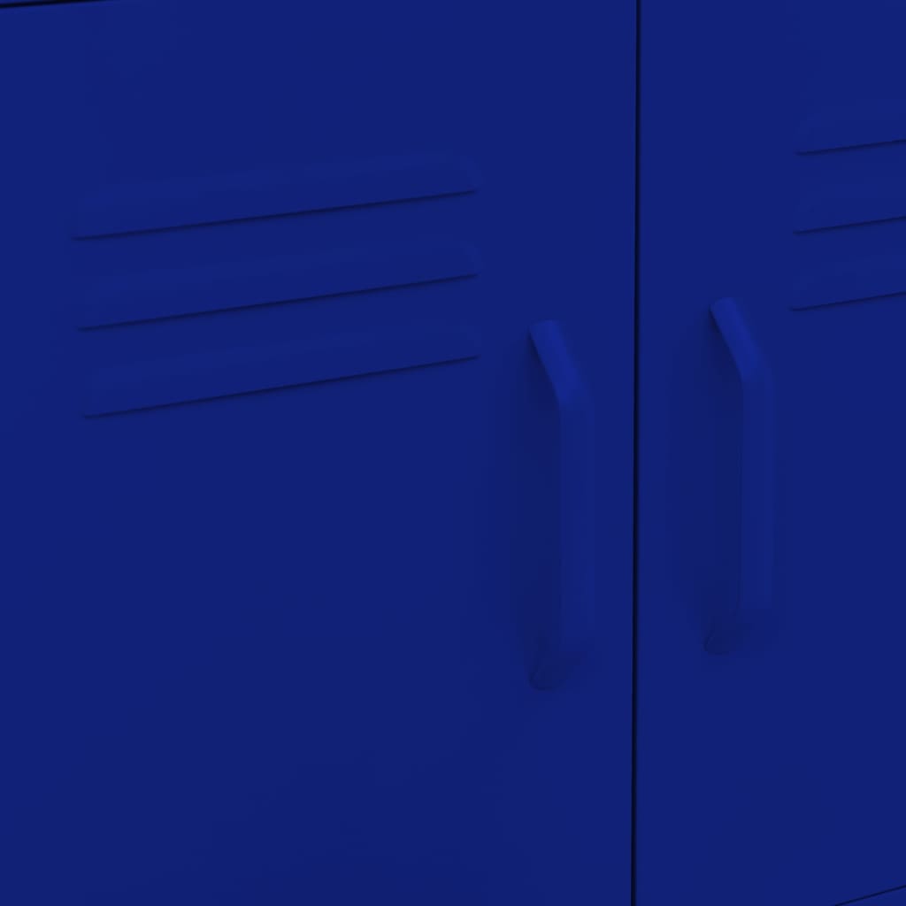 vidaXL Storage Cabinet Navy Blue 60x35x56 cm Steel