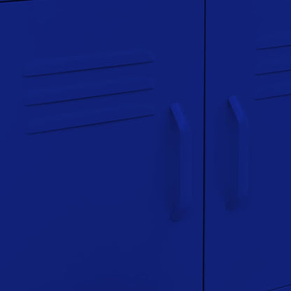 vidaXL Storage Cabinet Navy Blue 60x35x56 cm Steel