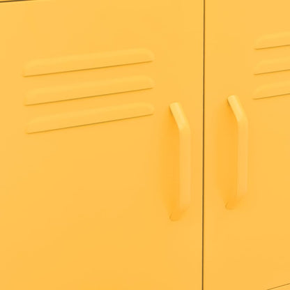 vidaXL Storage Cabinet Mustard Yellow 60x35x56 cm Steel