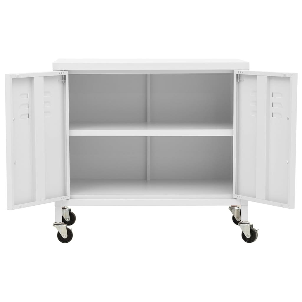 vidaXL Storage Cabinet White 60x35x56 cm Steel