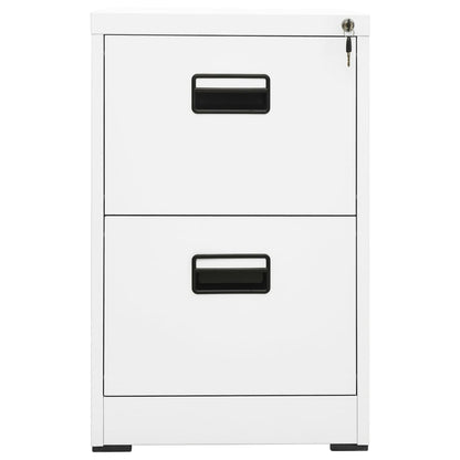 vidaXL Filing Cabinet | White | Steel | Medium | Drawers | Filing Cabinet