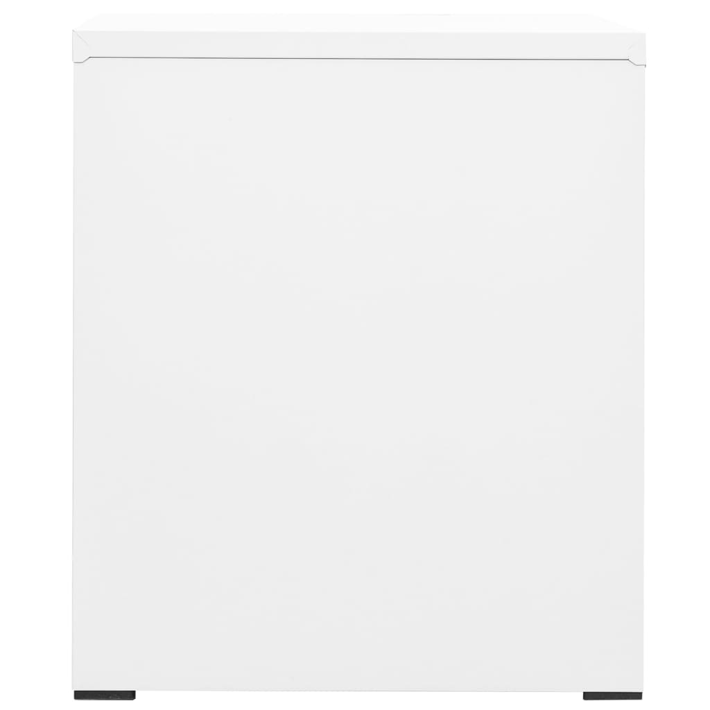 vidaXL Filing Cabinet | White | Steel | Medium | Drawers | Filing Cabinet