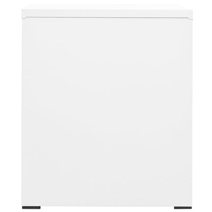 vidaXL Filing Cabinet | White | Steel | Medium | Drawers | Filing Cabinet