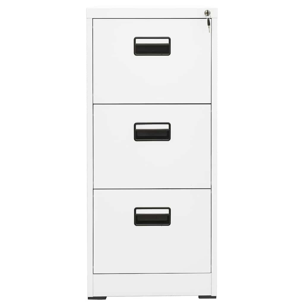 vidaXL Filing Cabinet White 46x62x102.5 cm Steel