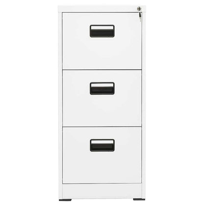 vidaXL Filing Cabinet White 46x62x102.5 cm Steel
