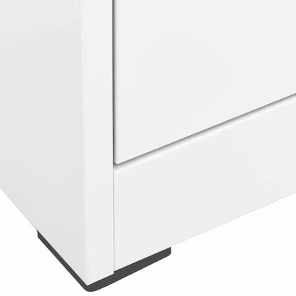 vidaXL Filing Cabinet White 46x62x102.5 cm Steel