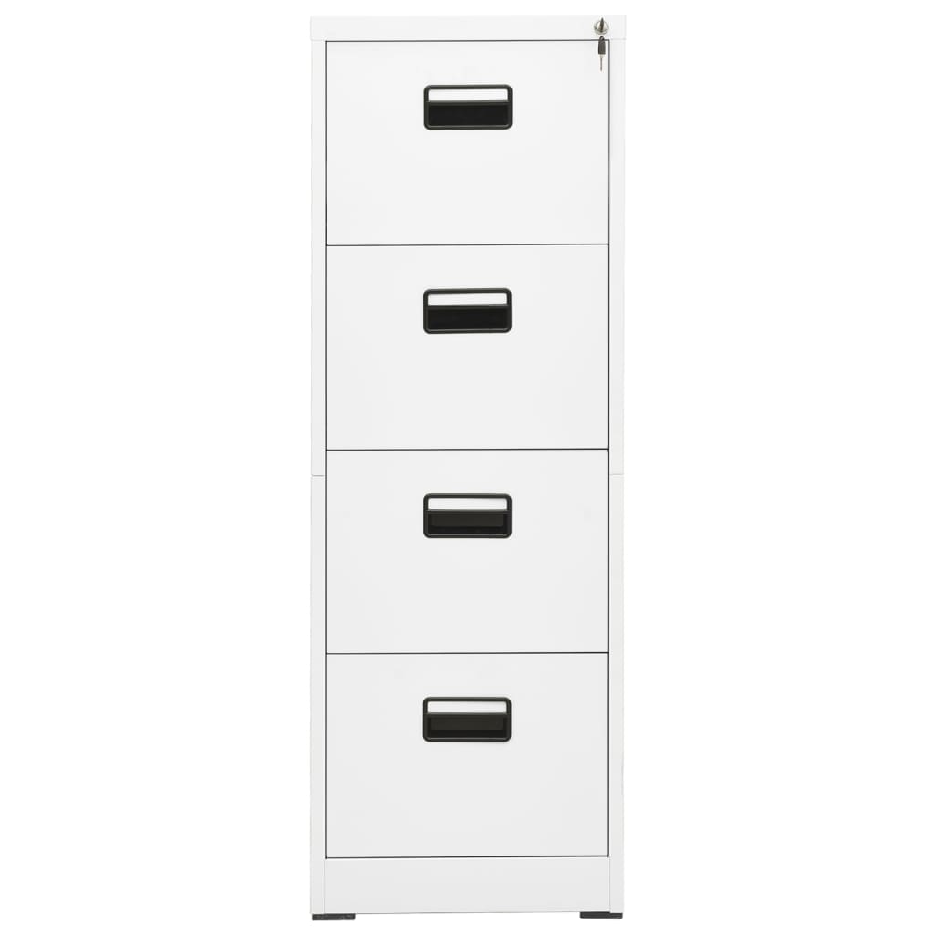 vidaXL Filing Cabinet | White | Steel | Large | Filing Cabinet | Rectangular